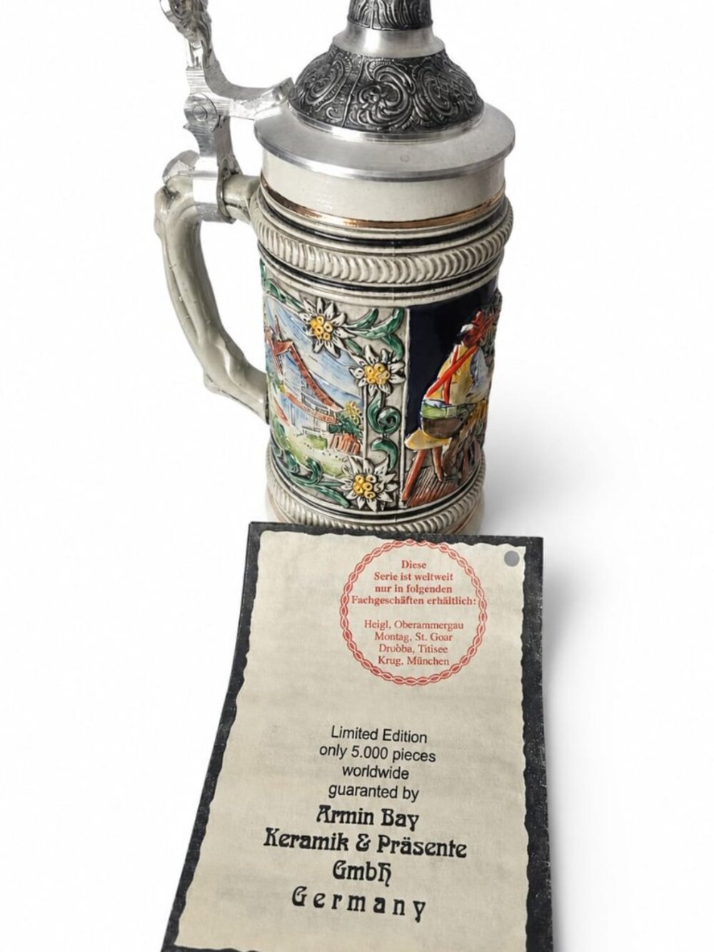 Limited Edition German Beer Stein – Armin Bay Keramik (Only 5,000 Worldwide)